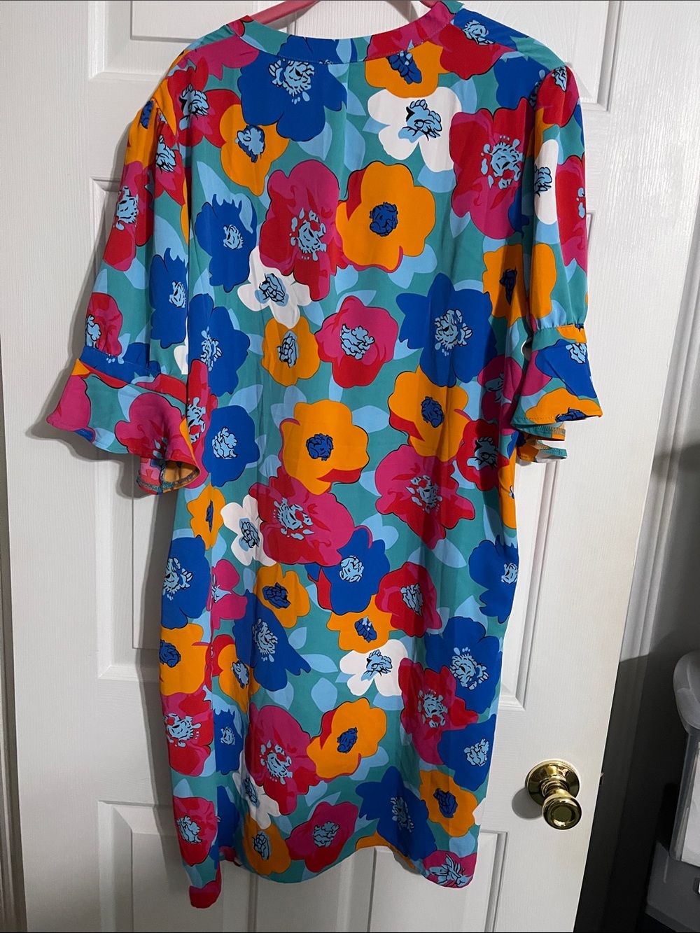 Vibrant Floral Mini Dress in Multi-Color - Picture 3 of 3